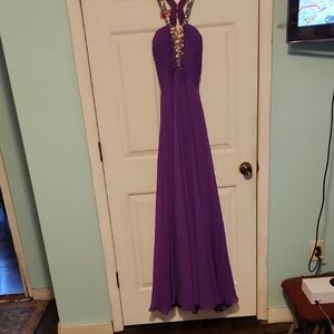 Tiffany Designs Purple Maxi Dress